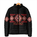 Aotearoa Atua Ruaumoko Personalised Padded Jacket Maori Powerful God Taniko Motifs