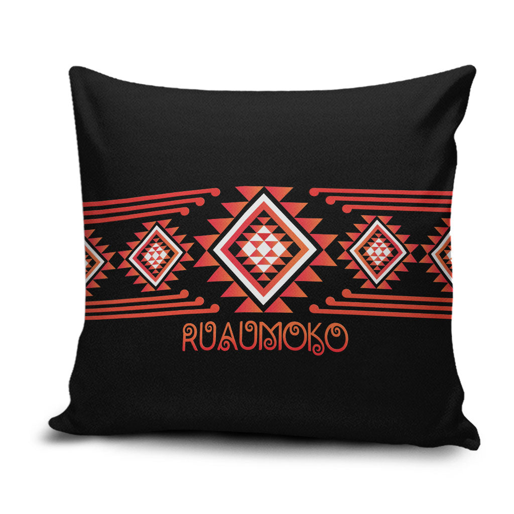 Aotearoa Atua Ruaumoko Pillow Cover Maori Powerful God Taniko Motifs