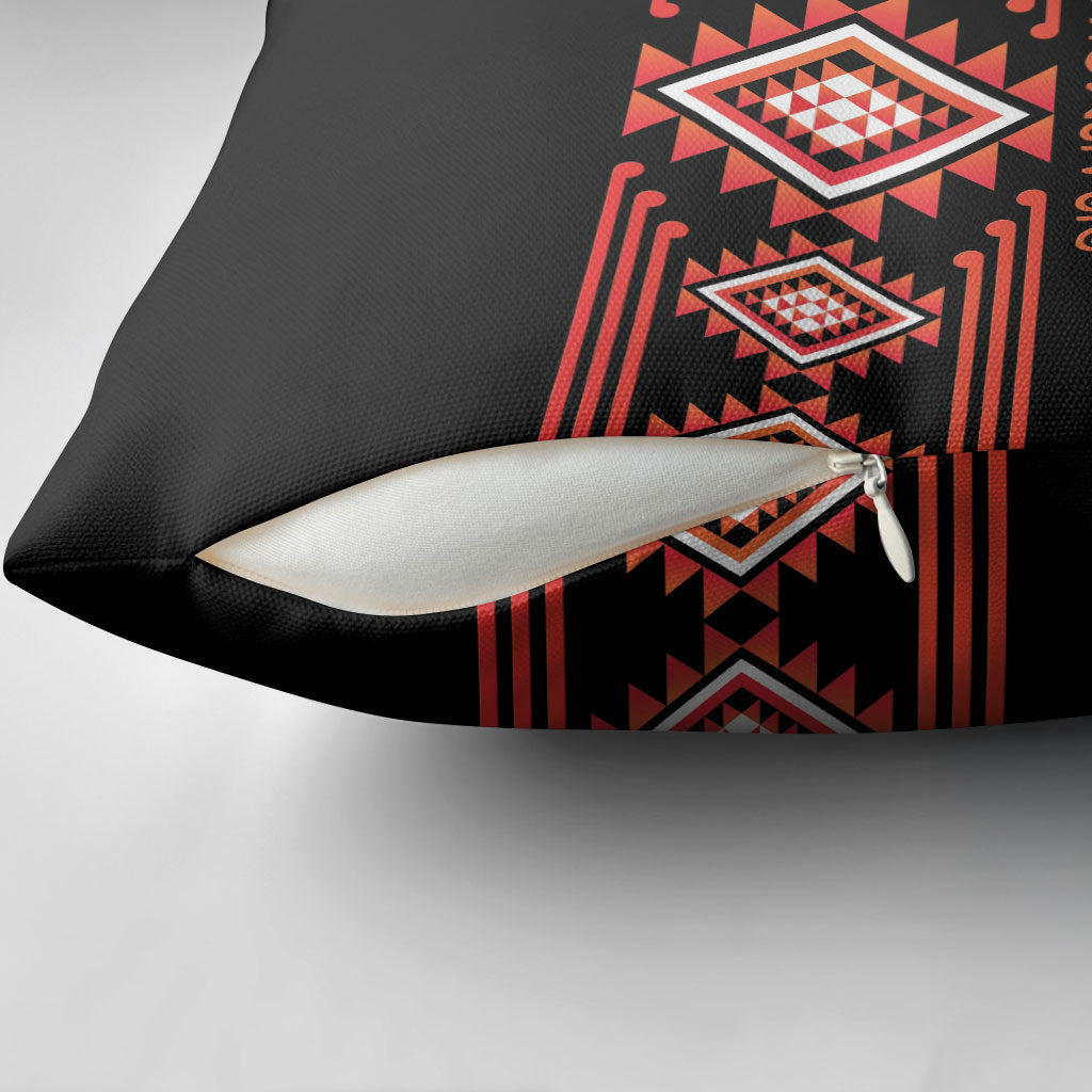 Aotearoa Atua Ruaumoko Pillow Cover Maori Powerful God Taniko Motifs