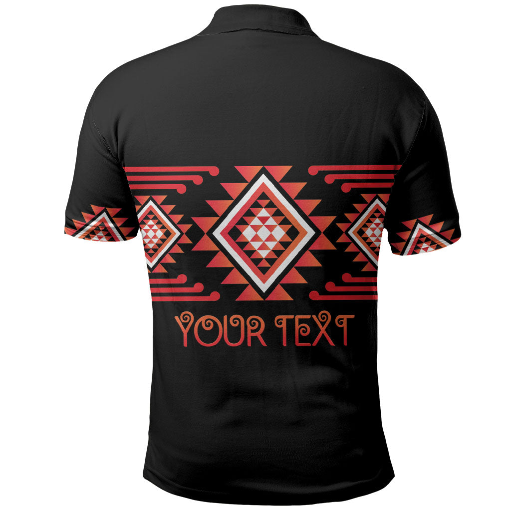 Aotearoa Atua Ruaumoko Personalised Polo Shirt Maori Powerful God Taniko Motifs