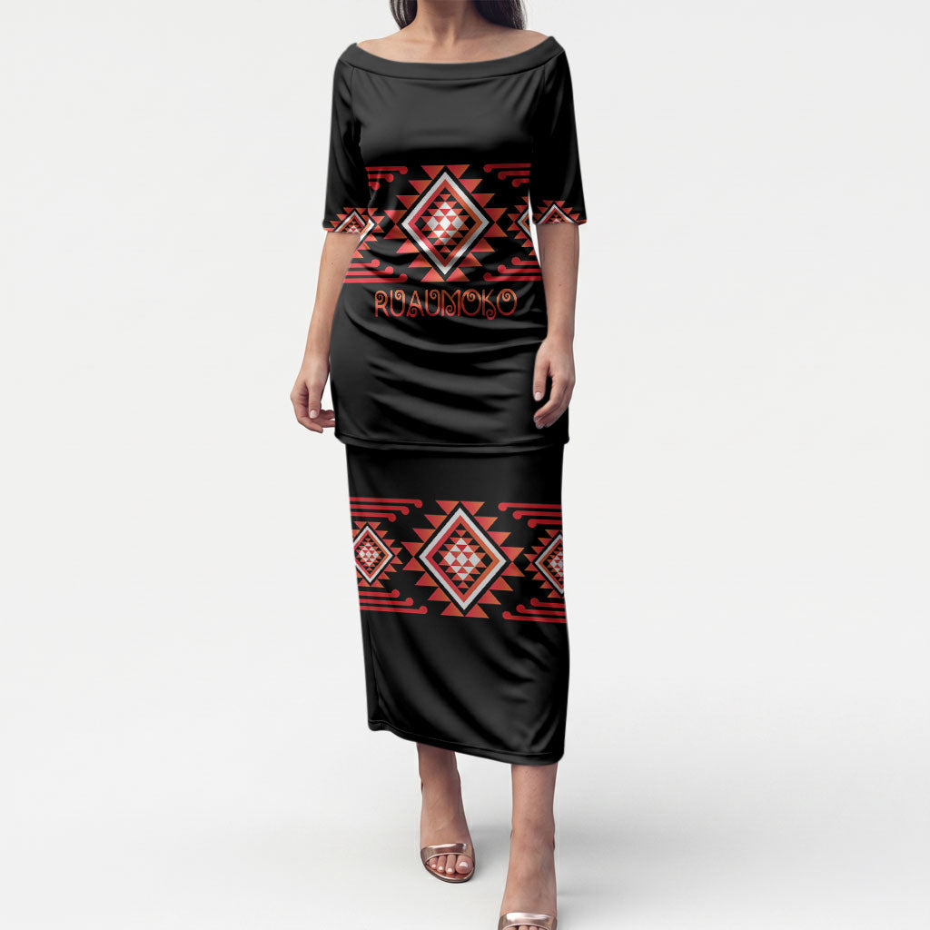 Aotearoa Atua Ruaumoko Personalised Puletasi Maori Powerful God Taniko Motifs