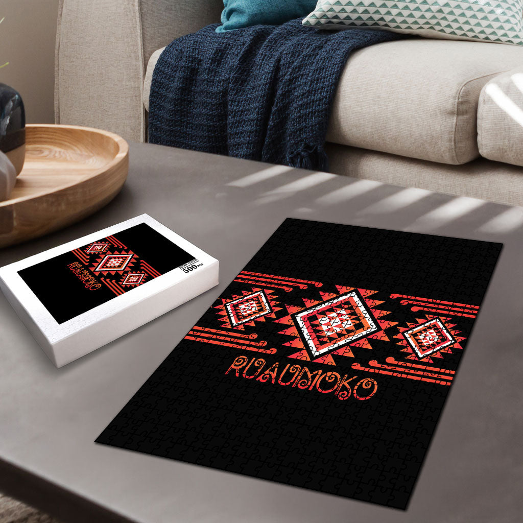 Aotearoa Atua Ruaumoko Puzzle Maori Powerful God Taniko Motifs