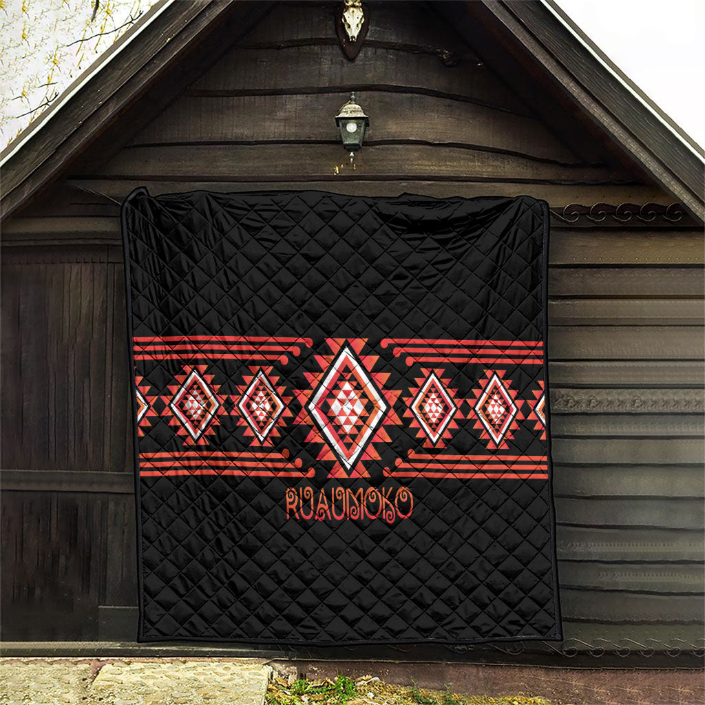 Aotearoa Atua Ruaumoko Quilt Maori Powerful God Taniko Motifs