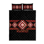 Aotearoa Atua Ruaumoko Quilt Bed Set Maori Powerful God Taniko Motifs