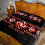 Aotearoa Atua Ruaumoko Quilt Bed Set Maori Powerful God Taniko Motifs