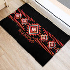 Aotearoa Atua Ruaumoko Rubber Doormat Maori Powerful God Taniko Motifs