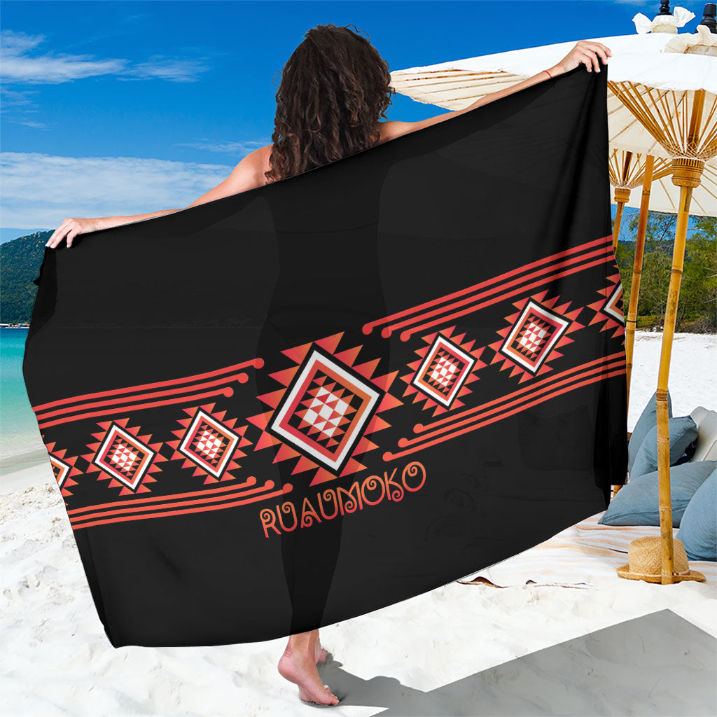 Aotearoa Atua Ruaumoko Sarong Maori Powerful God Taniko Motifs