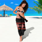 Aotearoa Atua Ruaumoko Sarong Maori Powerful God Taniko Motifs