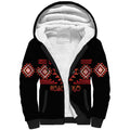 Aotearoa Atua Ruaumoko Personalised Sherpa Hoodie Maori Powerful God Taniko Motifs