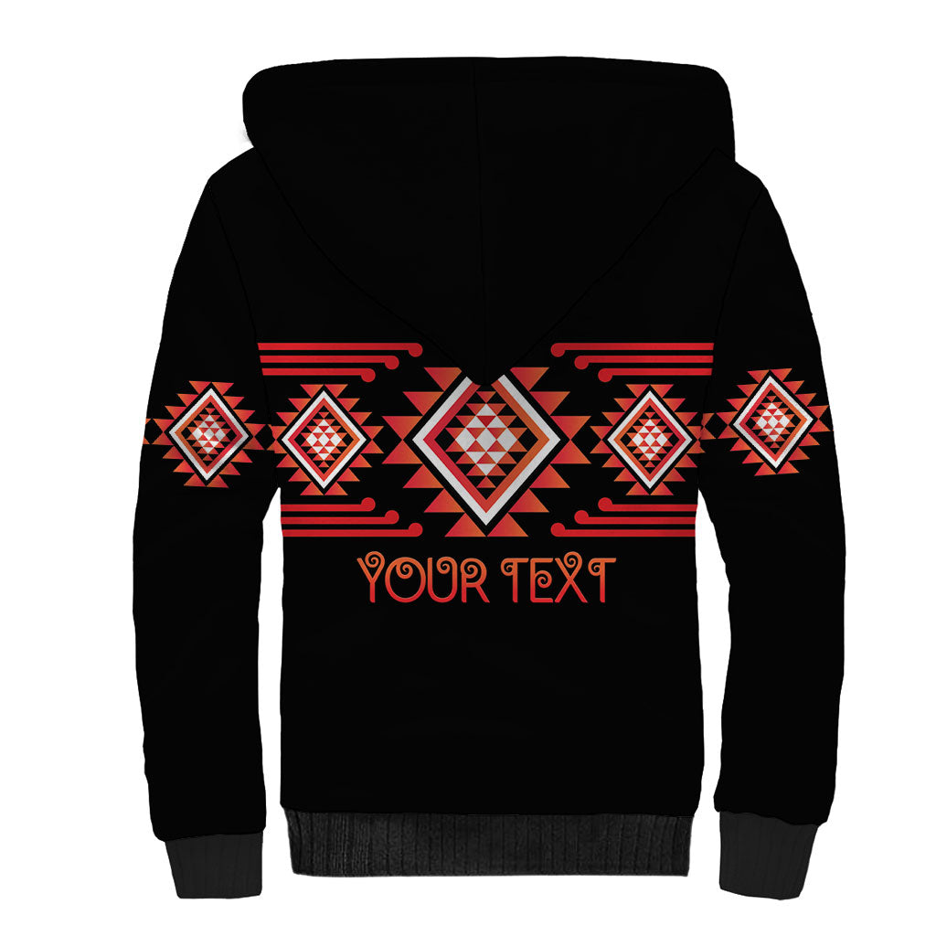 Aotearoa Atua Ruaumoko Personalised Sherpa Hoodie Maori Powerful God Taniko Motifs