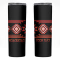 Aotearoa Atua Ruaumoko Personalised Skinny Tumbler Maori Powerful God Taniko Motifs