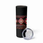 Aotearoa Atua Ruaumoko Personalised Skinny Tumbler Maori Powerful God Taniko Motifs