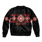 Aotearoa Atua Ruaumoko Personalised Sleeve Zip Bomber Jacket Maori Powerful God Taniko Motifs