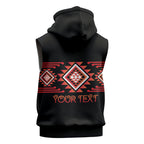 Aotearoa Atua Ruaumoko Personalised Sleeveless Hoodie Maori Powerful God Taniko Motifs