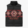 Aotearoa Atua Ruaumoko Personalised Sleeveless Puffer Jacket Maori Powerful God Taniko Motifs