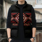 Aotearoa Atua Ruaumoko Personalised Sleeveless Puffer Jacket Maori Powerful God Taniko Motifs