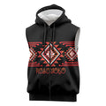Aotearoa Atua Ruaumoko Personalised Sleeveless Zip Hoodie Maori Powerful God Taniko Motifs