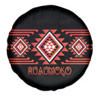 Aotearoa Atua Ruaumoko Spare Tire Cover Maori Powerful God Taniko Motifs