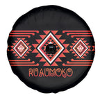 Aotearoa Atua Ruaumoko Spare Tire Cover Maori Powerful God Taniko Motifs