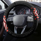 Aotearoa Atua Ruaumoko Steering Wheel Cover Maori Powerful God Taniko Motifs