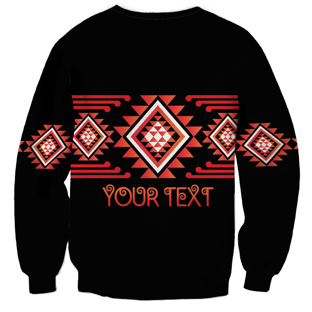 Aotearoa Atua Ruaumoko Personalised Sweatshirt Maori Powerful God Taniko Motifs