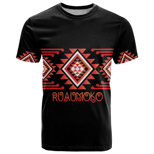 Aotearoa Atua Ruaumoko Personalised T Shirt Maori Powerful God Taniko Motifs