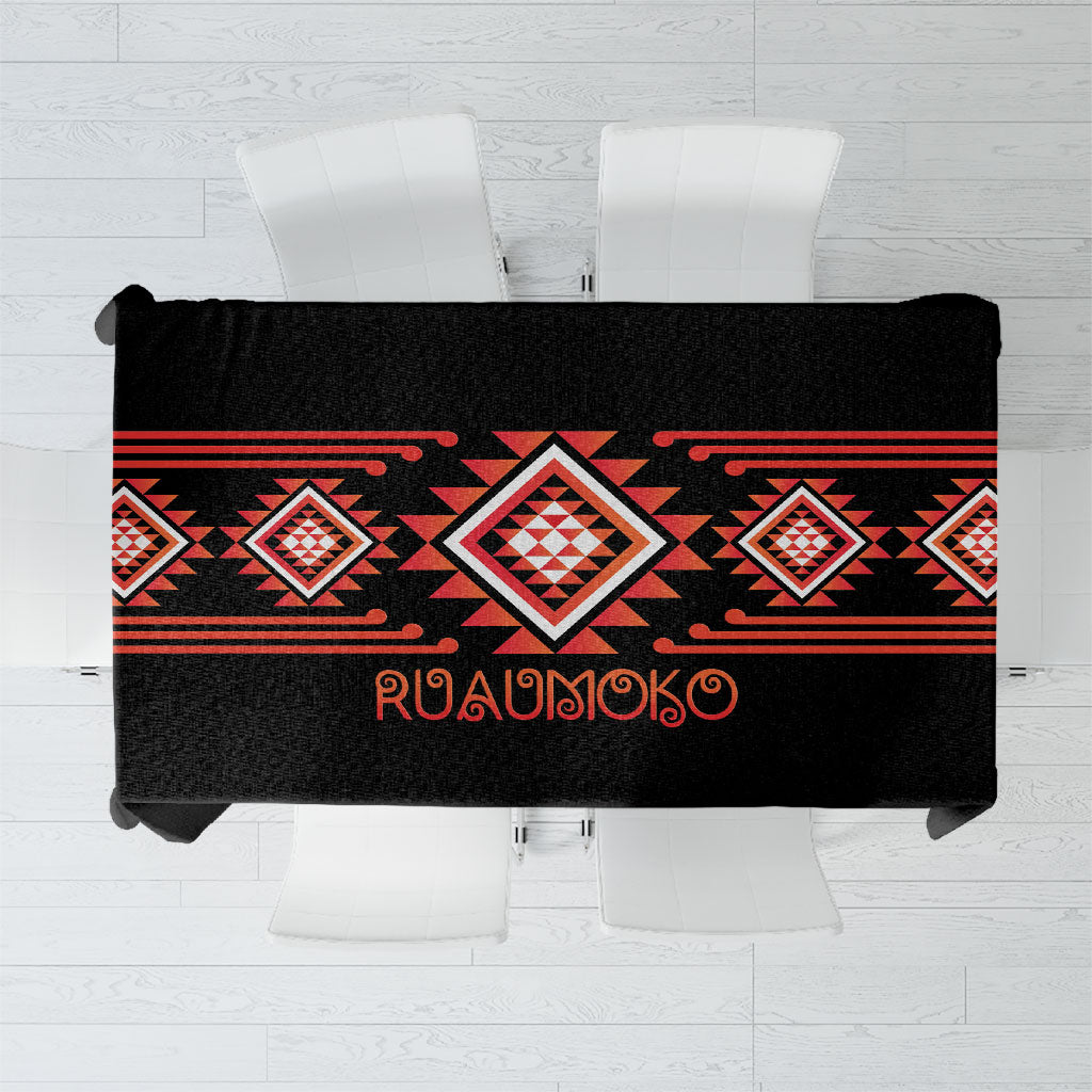 Aotearoa Atua Ruaumoko Tablecloth Maori Powerful God Taniko Motifs