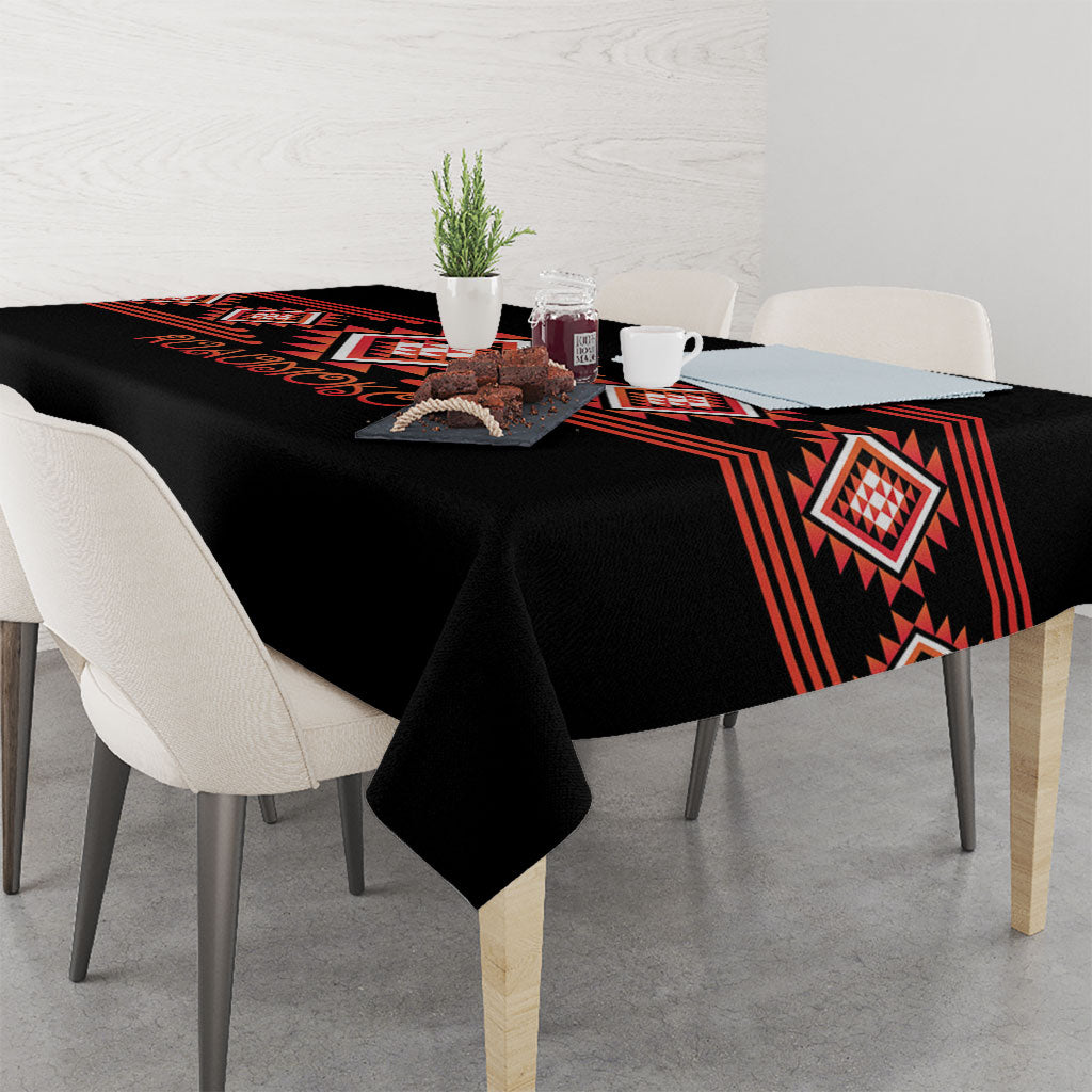 Aotearoa Atua Ruaumoko Tablecloth Maori Powerful God Taniko Motifs