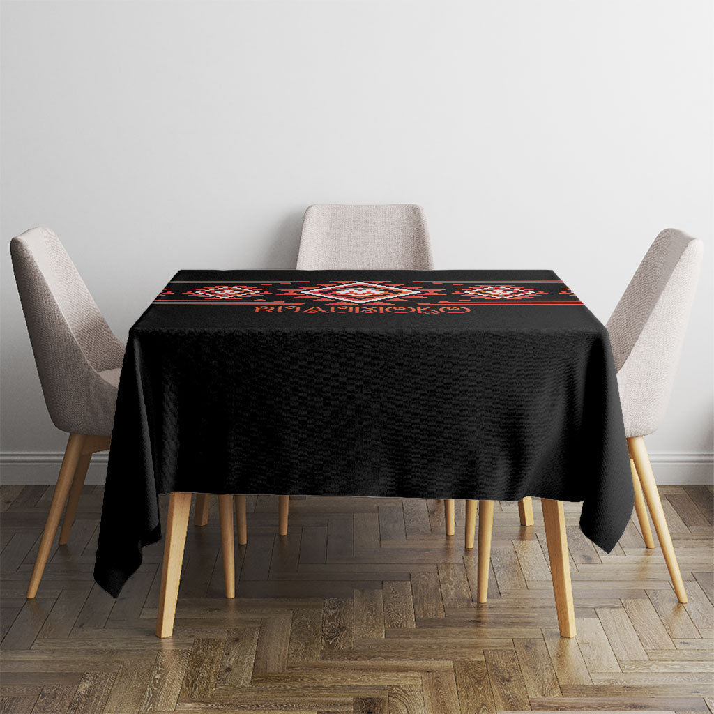 Aotearoa Atua Ruaumoko Tablecloth Maori Powerful God Taniko Motifs