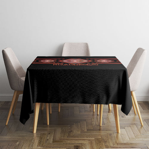 Aotearoa Atua Ruaumoko Tablecloth Maori Powerful God Taniko Motifs