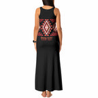 Aotearoa Atua Ruaumoko Personalised Tank Maxi Dress Maori Powerful God Taniko Motifs