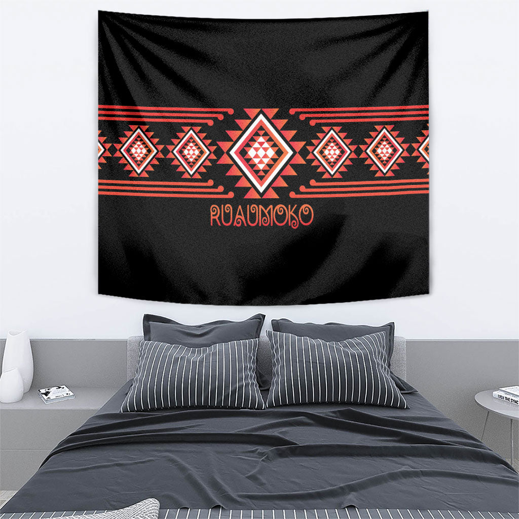 Aotearoa Atua Ruaumoko Tapestry Maori Powerful God Taniko Motifs