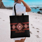 Aotearoa Atua Ruaumoko Tote Bag Maori Powerful God Taniko Motifs