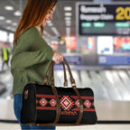 Aotearoa Atua Ruaumoko Travel Bag Maori Powerful God Taniko Motifs