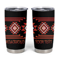 Aotearoa Atua Ruaumoko Personalised Tumbler Cup Maori Powerful God Taniko Motifs