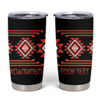 Aotearoa Atua Ruaumoko Personalised Tumbler Cup Maori Powerful God Taniko Motifs