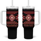 Aotearoa Atua Ruaumoko Personalised Tumbler With Handle Maori Powerful God Taniko Motifs