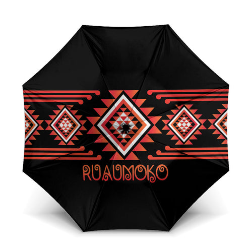 Aotearoa Atua Ruaumoko Umbrella Maori Powerful God Taniko Motifs