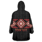 Aotearoa Atua Ruaumoko Personalised Wearable Blanket Hoodie Maori Powerful God Taniko Motifs