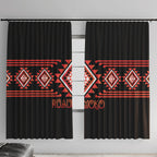 Aotearoa Atua Ruaumoko Window Curtain Maori Powerful God Taniko Motifs
