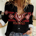 Aotearoa Atua Ruaumoko Personalised Women Casual Shirt Maori Powerful God Taniko Motifs