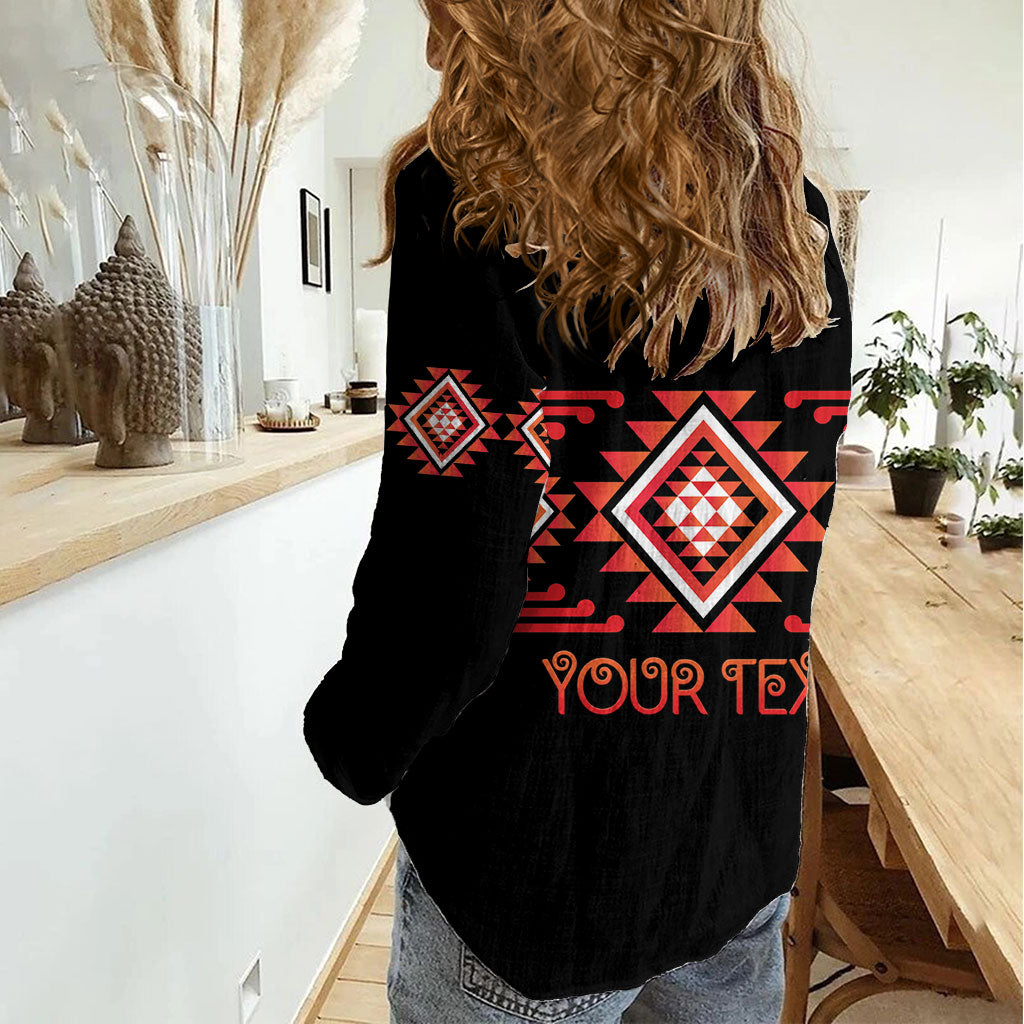 Aotearoa Atua Ruaumoko Personalised Women Casual Shirt Maori Powerful God Taniko Motifs