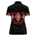 Aotearoa Atua Ruaumoko Personalised Women Polo Shirt Maori Powerful God Taniko Motifs