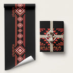 Aotearoa Atua Ruaumoko Wrapping Paper Maori Powerful God Taniko Motifs
