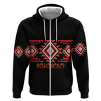 Aotearoa Atua Ruaumoko Personalised Zip Hoodie Maori Powerful God Taniko Motifs