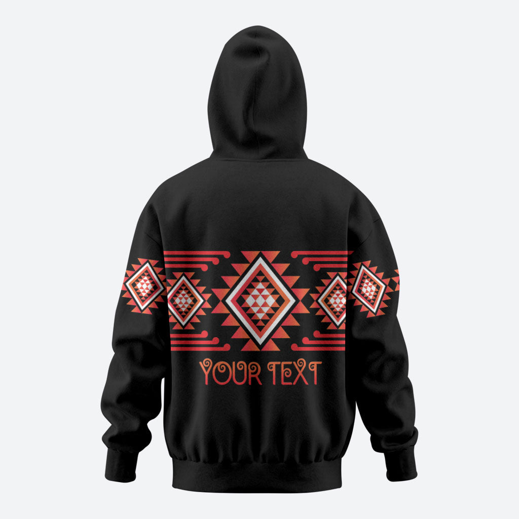 Aotearoa Atua Ruaumoko Personalised Zip Hoodie Maori Powerful God Taniko Motifs