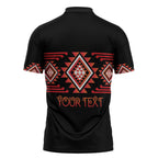 Aotearoa Atua Ruaumoko Personalised Zipper Polo Shirt Maori Powerful God Taniko Motifs