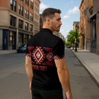 Aotearoa Atua Ruaumoko Personalised Zipper Polo Shirt Maori Powerful God Taniko Motifs