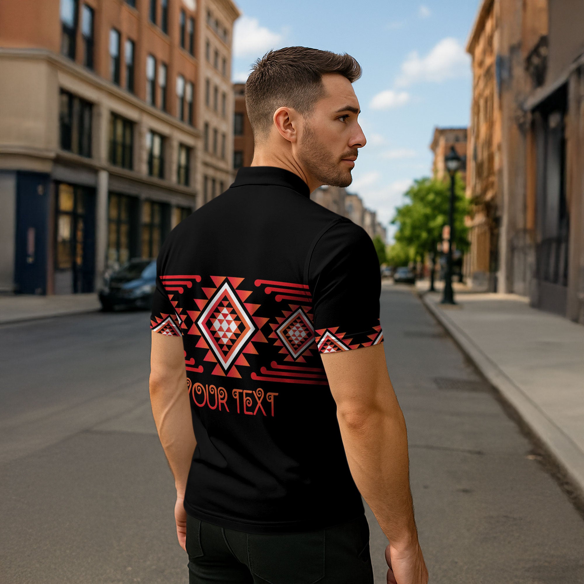 Aotearoa Atua Ruaumoko Personalised Zipper Polo Shirt Maori Powerful God Taniko Motifs