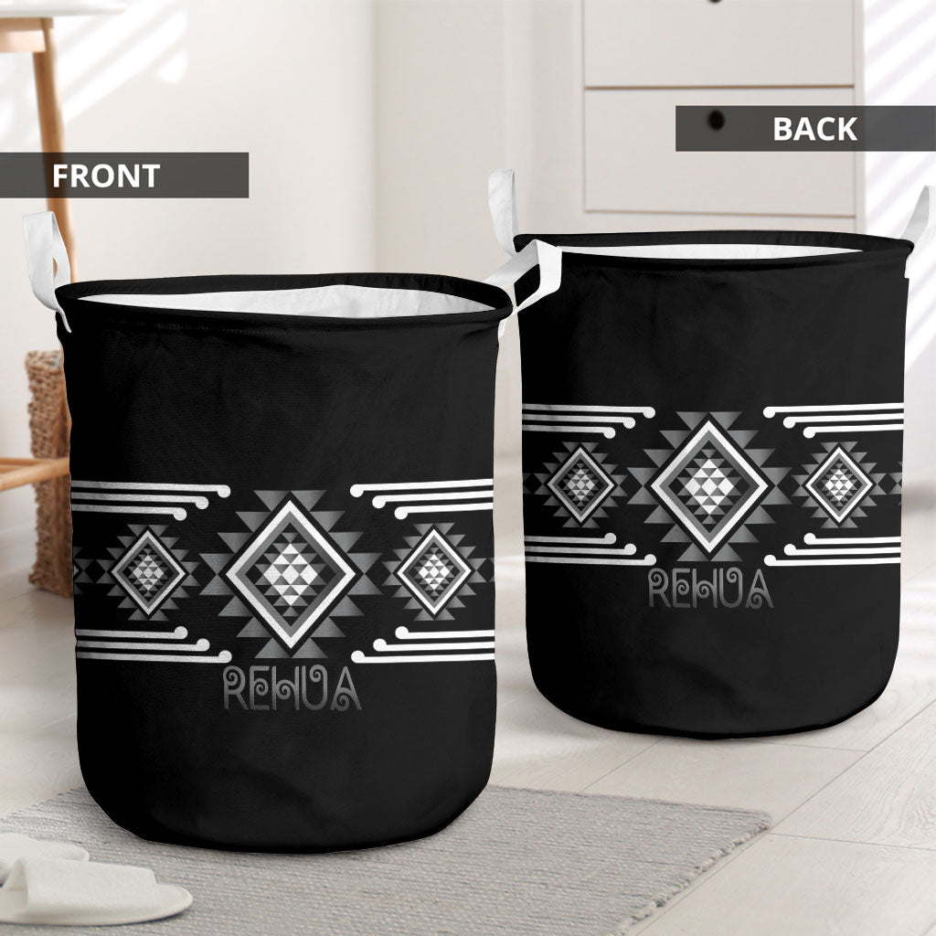 Aotearoa Atua Rehua Laundry Basket Maori God Of Healing Taniko Motifs